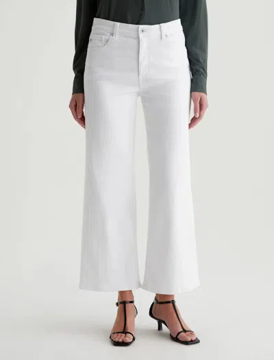 Ag Saige Wide Leg Crop Jean In Gallery White
