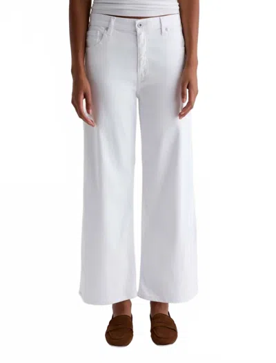 Ag Saige Wide-leg Crop Jean In Gallery White