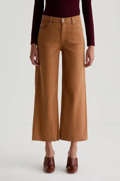 Ag Saige Wide Leg Crop Jean In Ginger In Orange