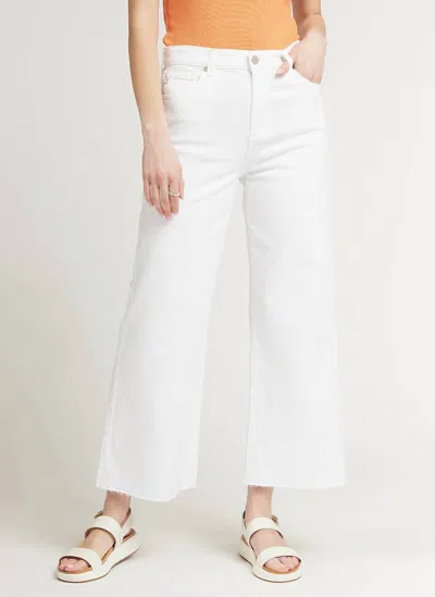 Ag Saige Wide Leg Crop Jean In Modern White In Multi