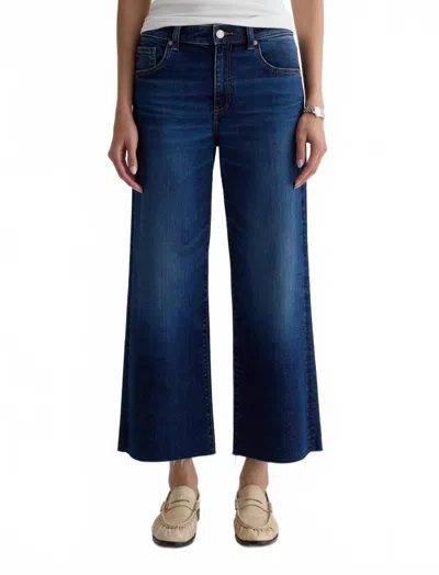 Ag Saige Wide Leg Crop Jean In Outspoken In Blue
