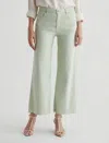 Ag Saige Wide Leg Crop Jean In Pistachio
