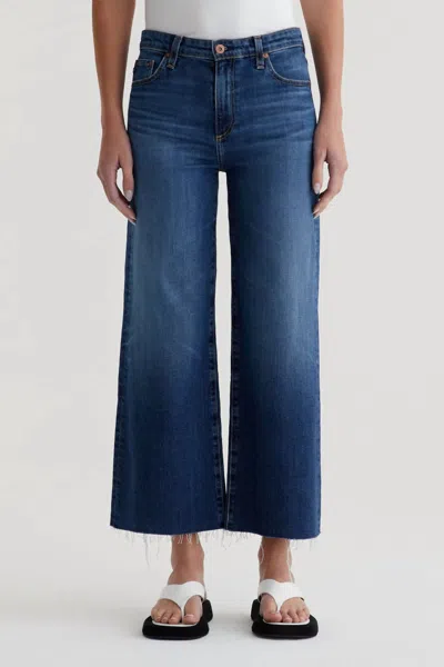 Ag Saige Wide Leg Crop Jean In Plume In Multi