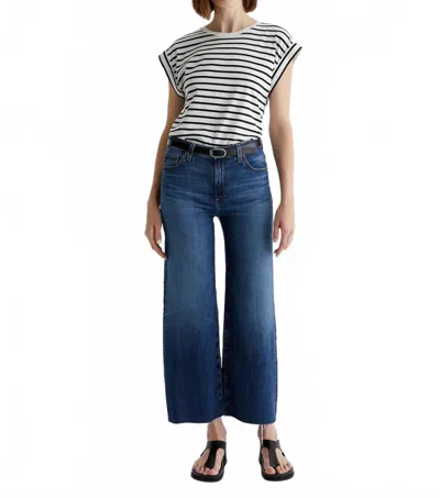 Ag Saige Wide Leg Crop Jean In Plume In Multi