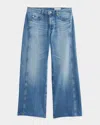 Ag Saige Wide-leg Crop Jeans In Blue