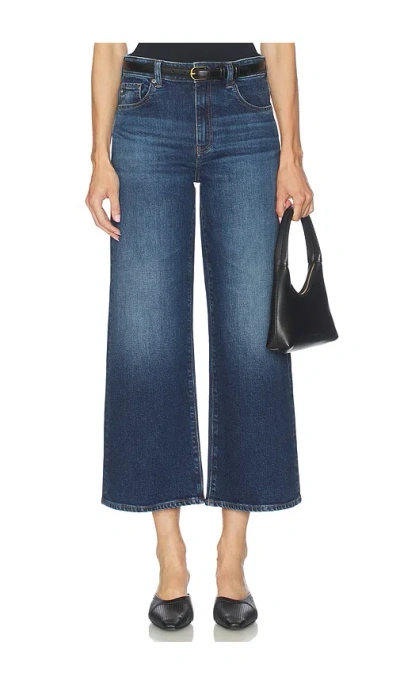 Ag Saige Wide Leg Crop Jeans In Blue