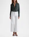 Ag Saige High Waist Ankle Wide Leg Jeans In Gallery White