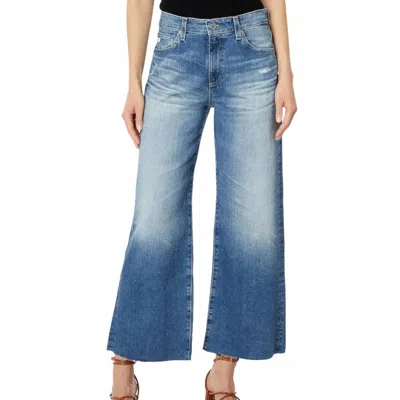 Ag Saige Wide Leg Crop Jeans In 17 Years Wilshire In Blue