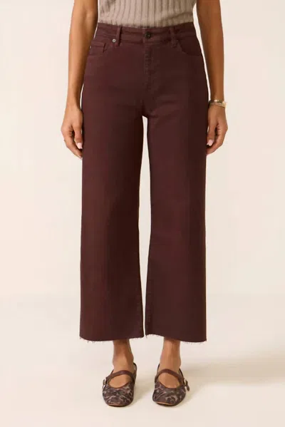 Ag Saige Wide Leg Crop Jeans In Coffee Bean In Brown