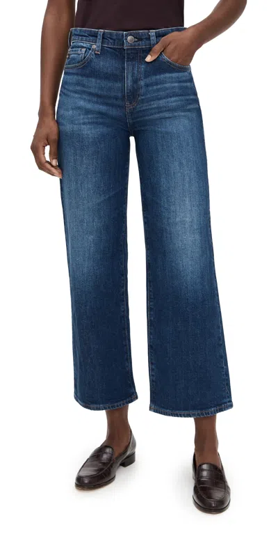 Ag Saige Wide Leg Crop Jeans Veiled In Blue