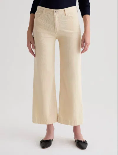 Ag Saige Wide Leg Crop Jean In Opal Stone In Neutral
