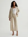 Ag Saige Wide Leg Crop In Sulfur Pumice