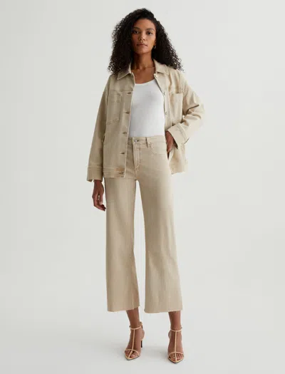 Ag Saige Wide Leg Crop In Sulfur Pumice
