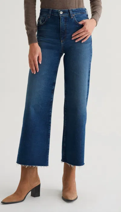 Ag Saige Wide Leg Cropped Jeans In 9 Years Elmhurst In Blue