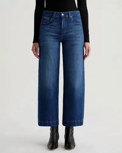 AG SAIGE WIDE LEG CROPPED JEANS IN MYKONOS