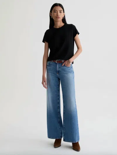 Ag Saige Wide Leg Jeans In American West In Blue