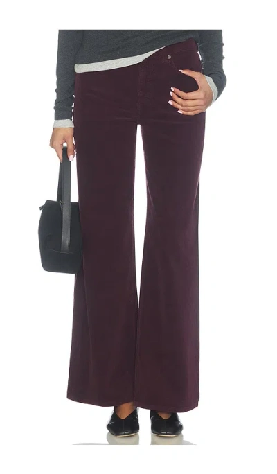 Ag Saige Wide Leg Jeans In Burgundy