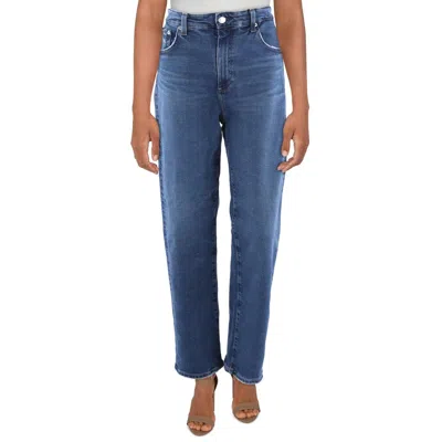 Ag Saige Womens Distressed Denim Straight Leg Jeans