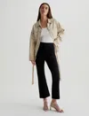 Ag Salma Ponte Kick-flare Pants In Super Black