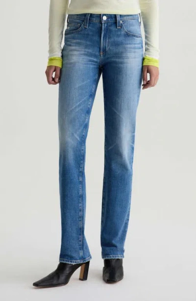 Ag Sandra Low Rise Slim Straight Leg Jeans In Blue