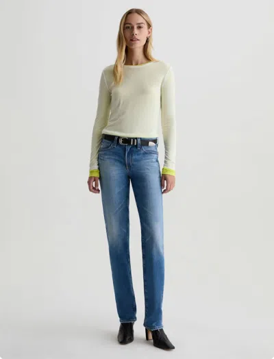 Ag Sandra Low Rise Straight Jean In 15 Years Regal In Multi