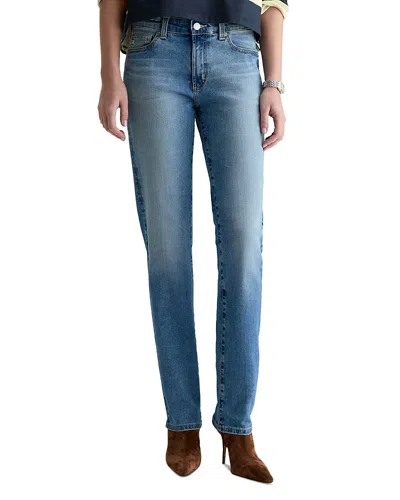 Ag Sandra Low Rise Straight Jeans In 15 Years Aviator In Blue