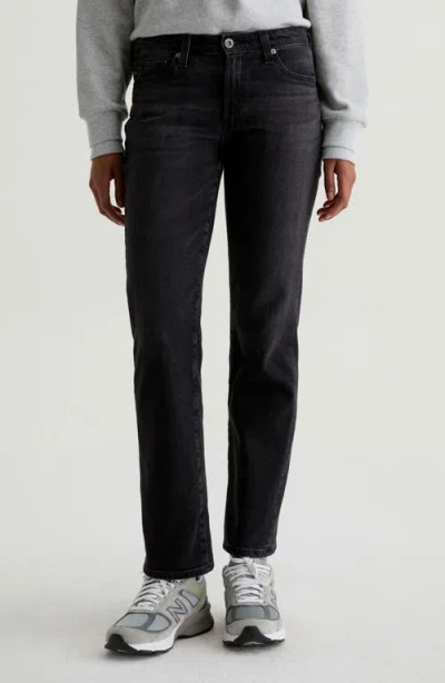 Ag Sandra Slim Straight Leg Jeans In Black
