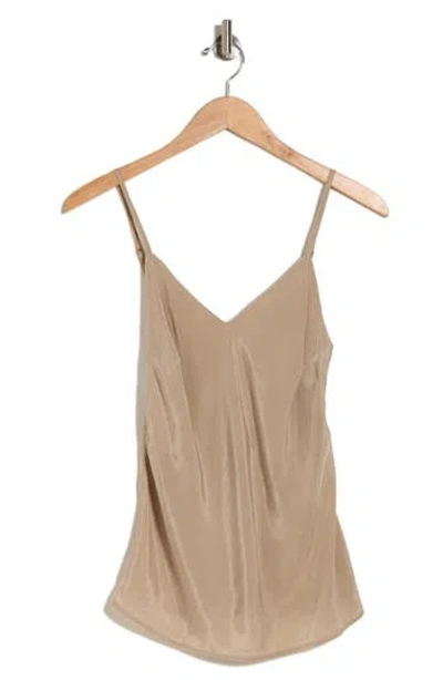 Ag Scarlet Matte Satin Camisole In Wild Taupe