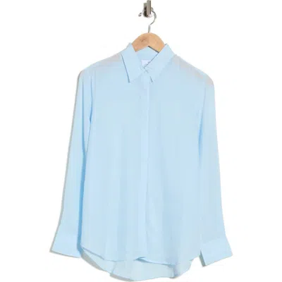 Ag Shiela Button-up Cupro Shirt In Blue
