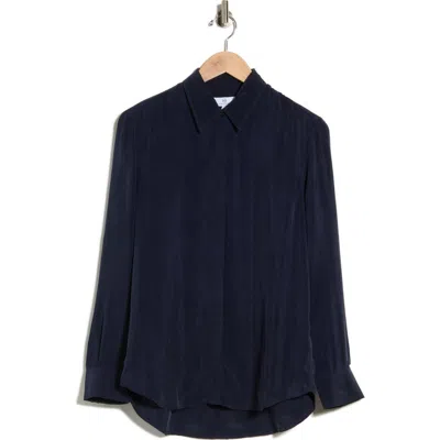 Ag Shiela Button-up Cupro Shirt In Black