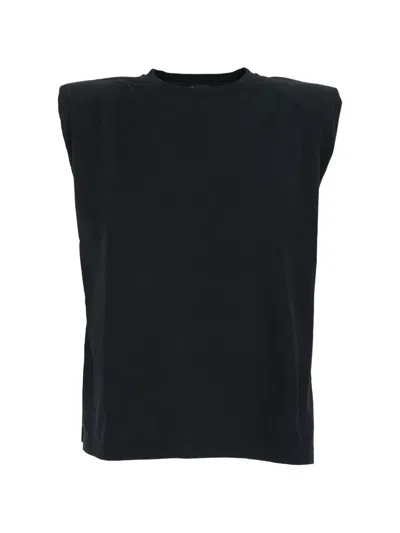 Ag Shoulder Pad T-shirt In Black
