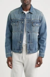 Ag Sid Denim Trucker Jacket In Blue