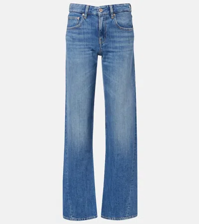 Ag Siena Low-rise Straight Jeans In Blue