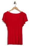 Ag Sisley Flutter Sleeve T-shirt In Red