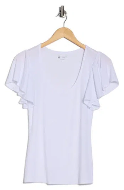 Ag Sisley Flutter Sleeve T-shirt In White