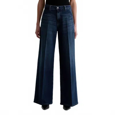 Ag Stell Low Slung Plazzo Jeans In Posie In Pink