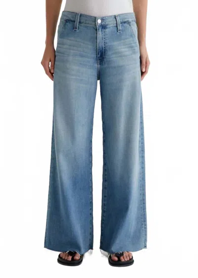 Ag Stella Mid Rise Ankle Palazzo Jeans In Aries In Blue