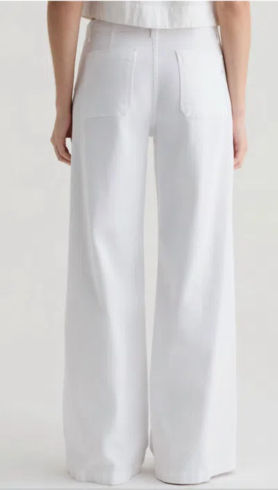 AG STELLA CINCHED WIDE LEG PANTS IN WHITE