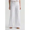 Ag Stella Drawstring Wide Leg Jeans In White