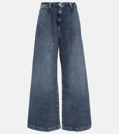 Ag Stella High-rise Wide-leg Jeans In Blue