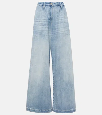 Ag Stella High-rise Wide-leg Jeans In Blue