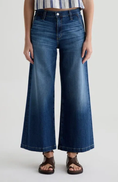 Ag Stella High Waist Palazzo Jeans In Blue