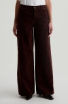 Ag Stella Low Slung Corduroy Palazzo Pants In Alpine Bark