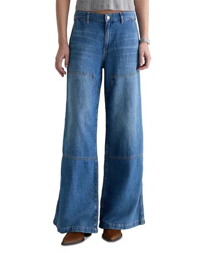 Ag Stella Low Slung Palazzo Jeans In Galaxy In Blue