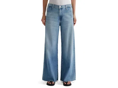 Ag Stella Mid Rise Ankle Palazzo Jeans In Aries In Blue