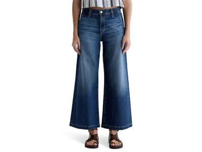 Ag Stella Mid-rise Ankle Palazzo Jeans In Indigo Shade In Blue