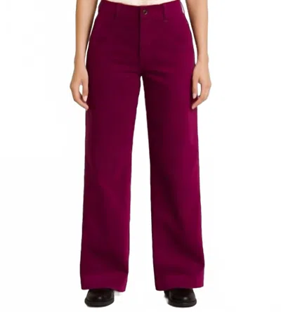 Ag Stella Palazzo Corduroy Jeans In Dark Menta In Multi