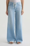 Ag Stella Cinched Low Slung Palazzo In Serendipity In Blue