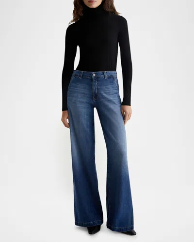 Ag Stella Low Slung Palazzo Jeans In Delphi