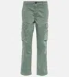Ag Straight Cargo Pants In Green